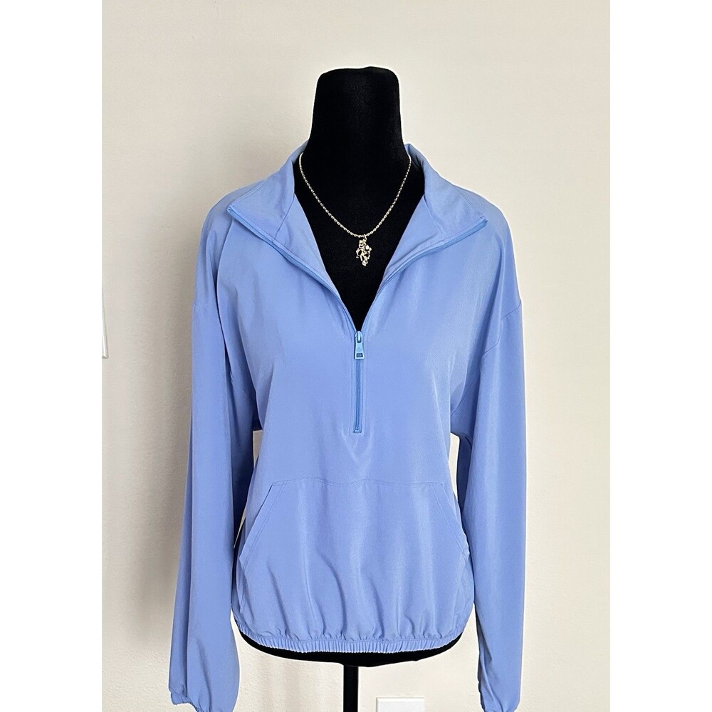 Beyond Yoga In Stride Pullover Size S Blue Half Zip Long Sleeve Athletic Top